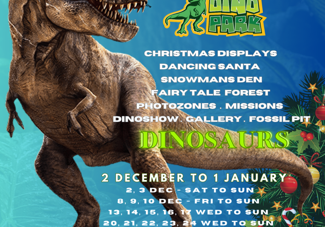 A Rex-cellent Christmas Adventure" at Dino Park