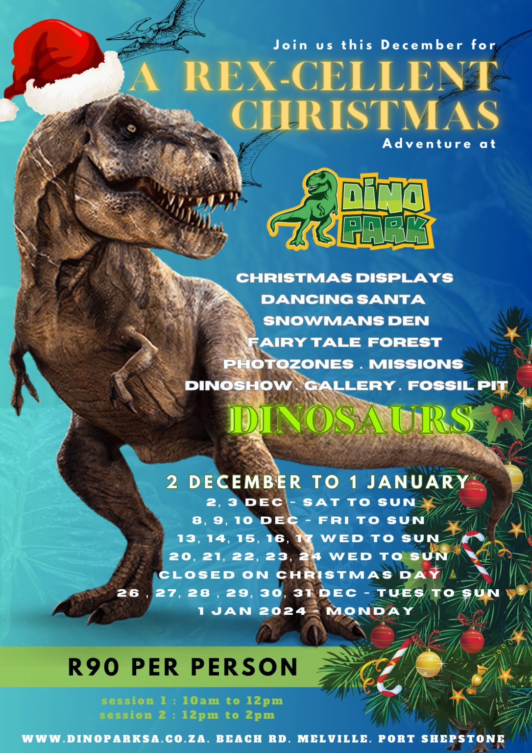 A Rex-cellent Christmas Adventure" at Dino Park