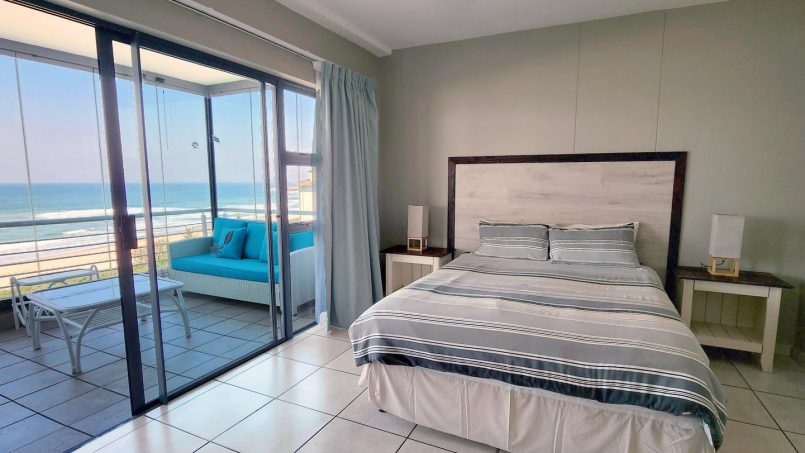 Main bedroom with a breaker sea view at Indigo Bay 25 Lucien Beach Margate