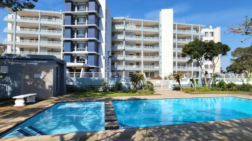 Communal swimming pool at Indigo Bay complex near Lucien Beach
