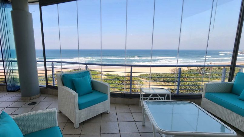 Breaker sea view from Indigo Bay 25 balcony overlooking Lucien Beach in Margate