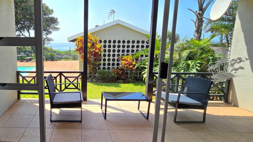 Shelly Palms 1 is a ground floor, 5 sleeper self-catering seafront holiday accommodation in Shelly Beach on the South Coast of KZN