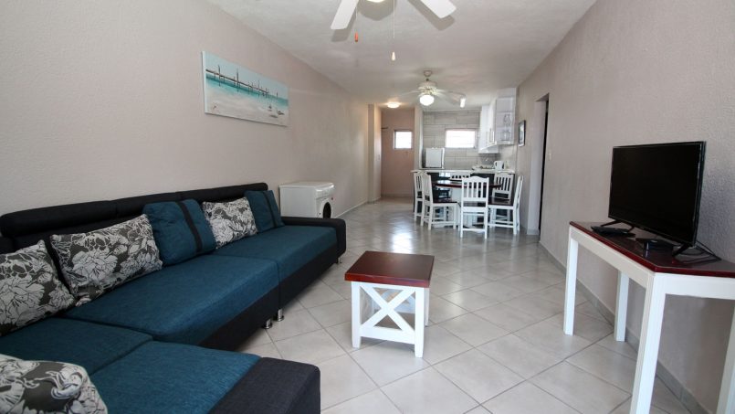 The lounge of Shelly Palms 6 in Shelly Beach on the beach in Shelly Beach KwaZulu Natal, South Africa.