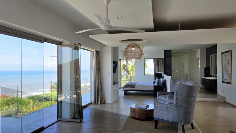 Strachan 2127 is a luxury holiday home in Ramsgate, located on the beachfront of Ramsgate Beach. This stunning sea-view rental in KwaZulu-Natal offers breathtaking ocean views, an infinity pool, and modern comforts—making it the perfect family-friendly getaway in South Africa.