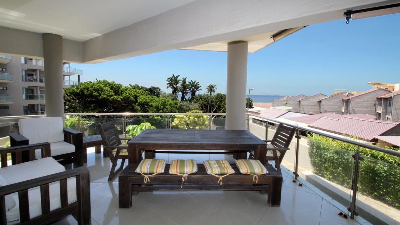Balcony with partial ocean view at Whale Rock 16 Margate