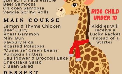 Lake Eland Game Reserve-Christmas Menu 2025