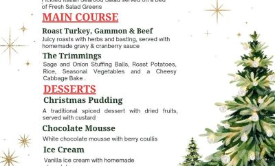 The Lobster Pot Christmas Menu
